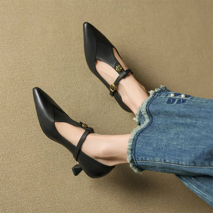 Marlene Genuine Leather Heels