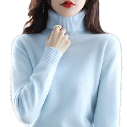 Soft 100% Cashmere Women's Turtleneck Sweater