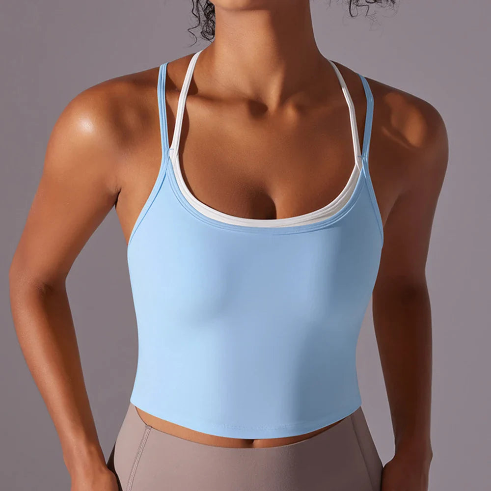 Women's Padded Sports Bra Yoga Top - BritishElegance