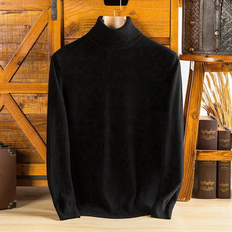 Luxury Soft Cashmere Men's Turtleneck Sweater
