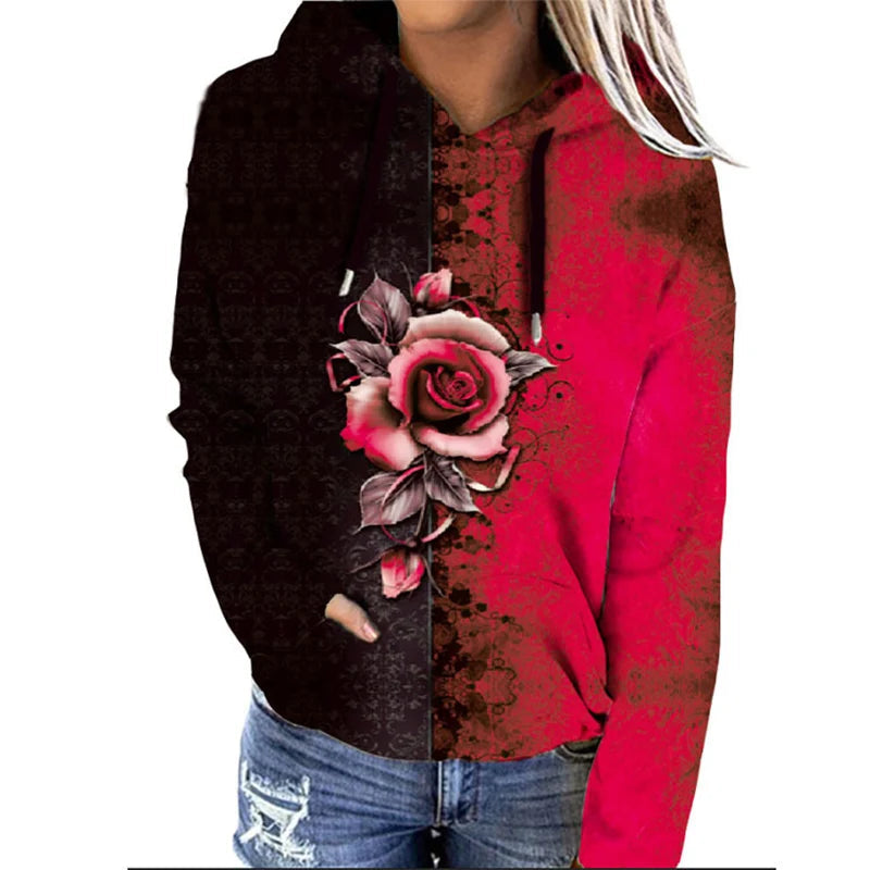 Comfy Womens Large Floral Sweatshirt