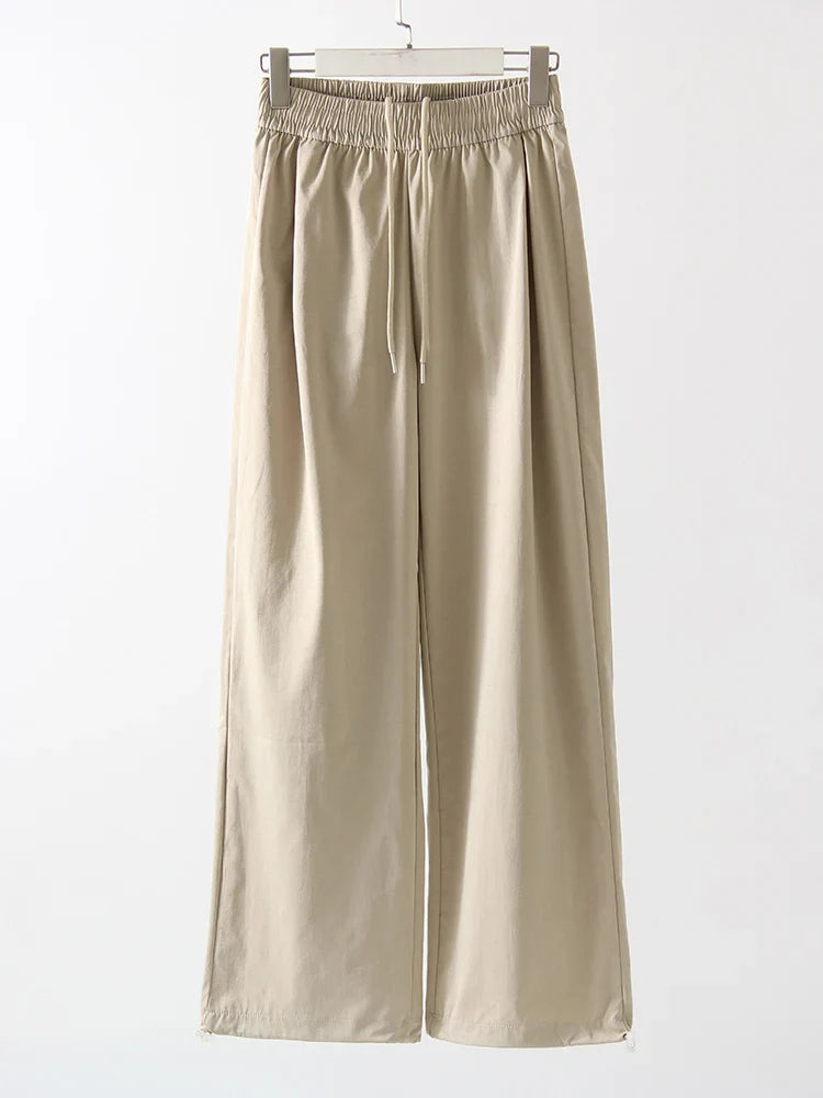 Comfortable High Waist White Jogger Pants