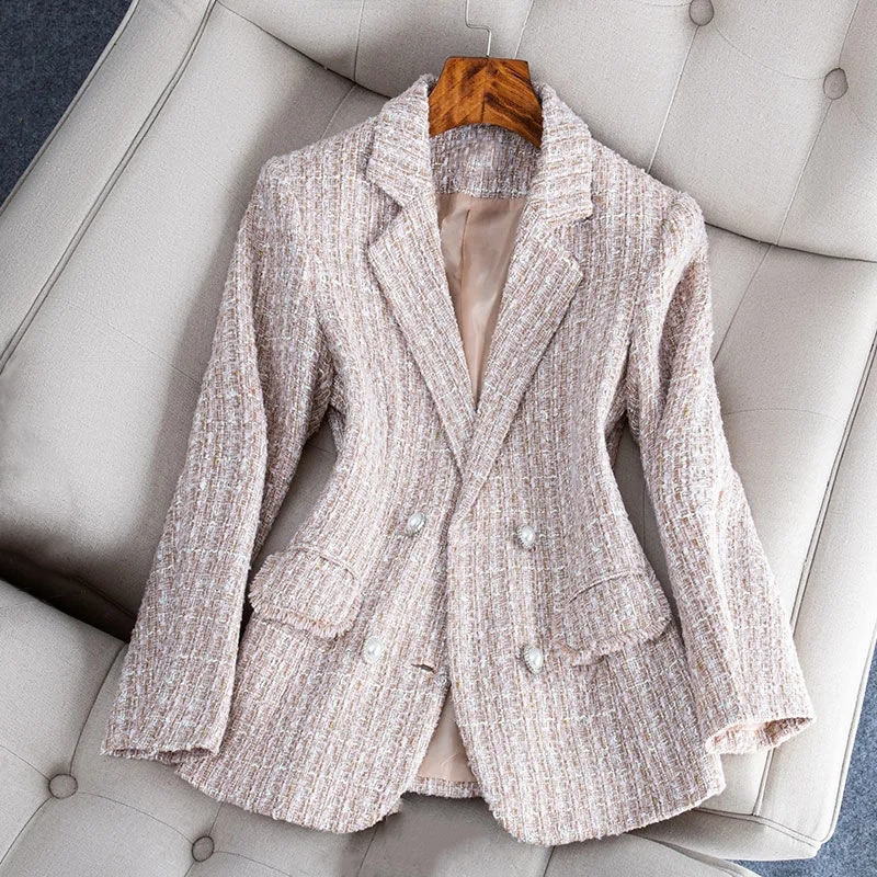 Classic Fit Ladies Wool Jacket with Buttons