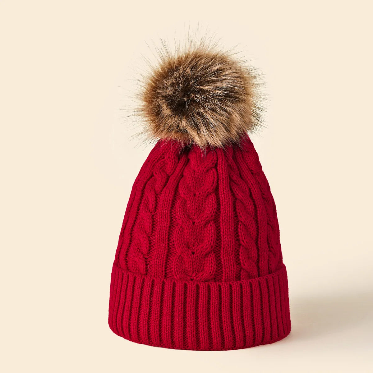 Soft Pom Pom Winter Beanie for Women