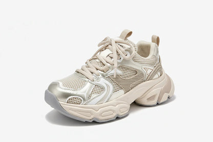Fashionable Patchwork Lace Up Women's Sneakers