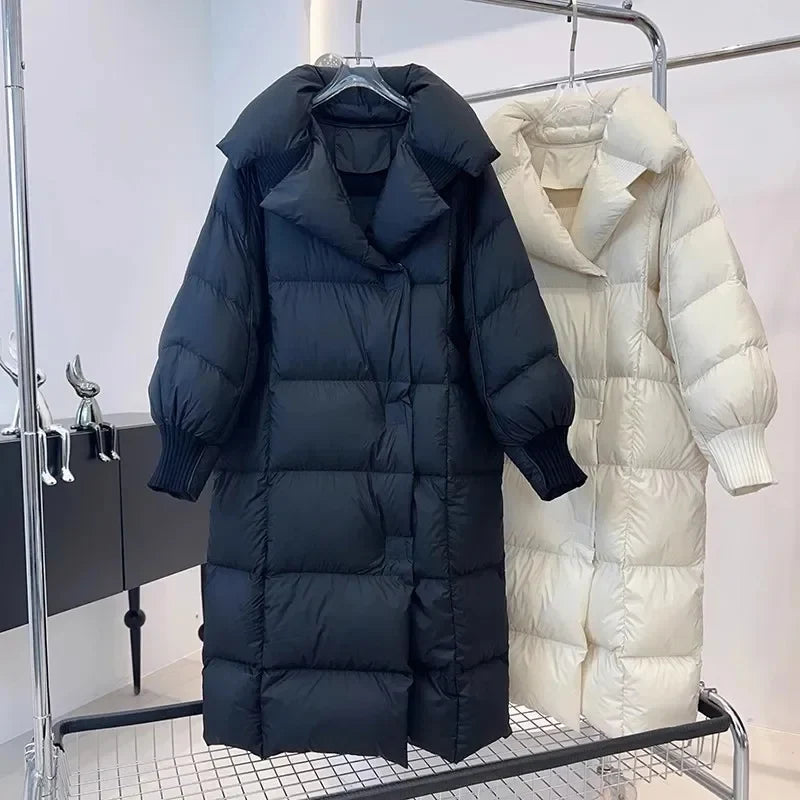 Warm 90% Down Filled Women's Puffer Parka Coat - BritishElegance