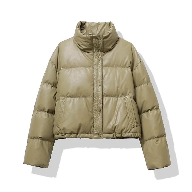 Women's Short Shine Puffer Coat
