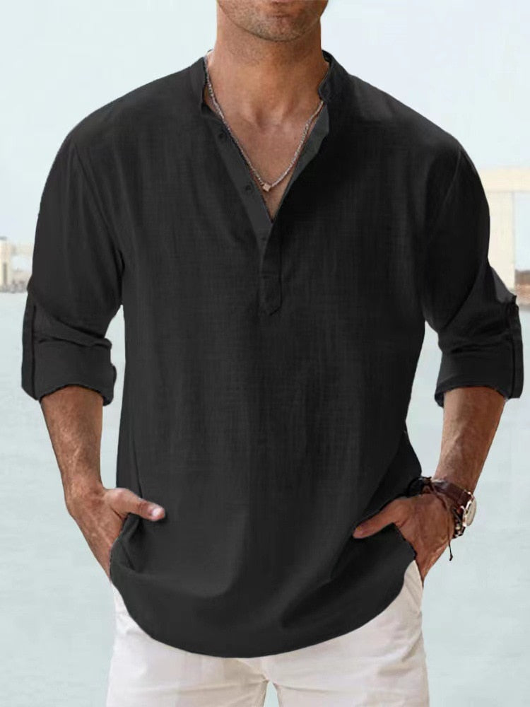 Comfortable Men's Shirt - Loose Fit - Lightweight and Stylish