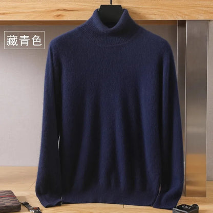 Luxury Soft Cashmere Crew Neck Sweater for Men