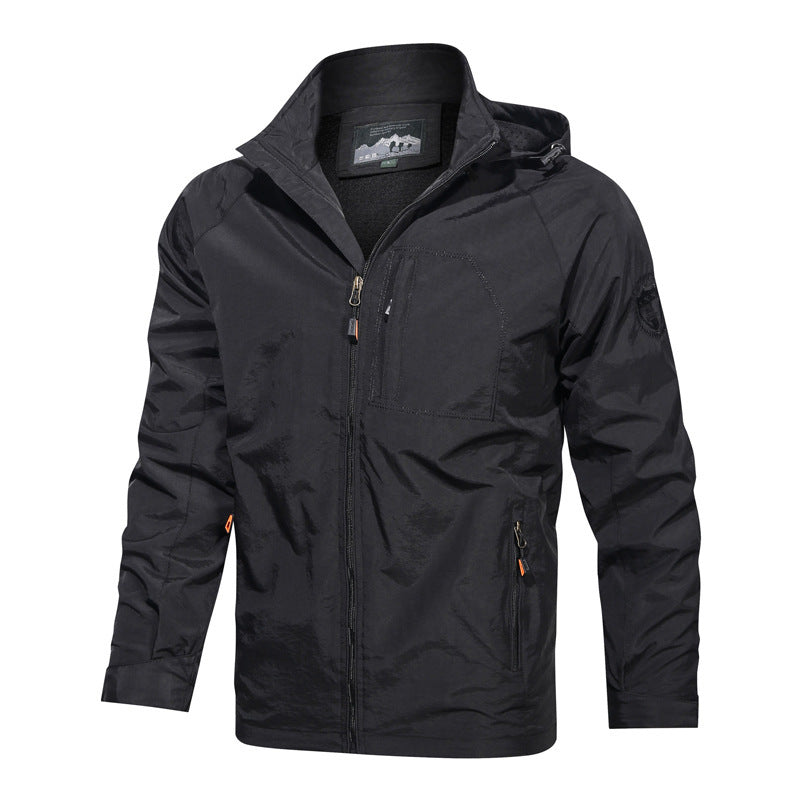 Casual Men's Water Resistant Hoodie Jacket