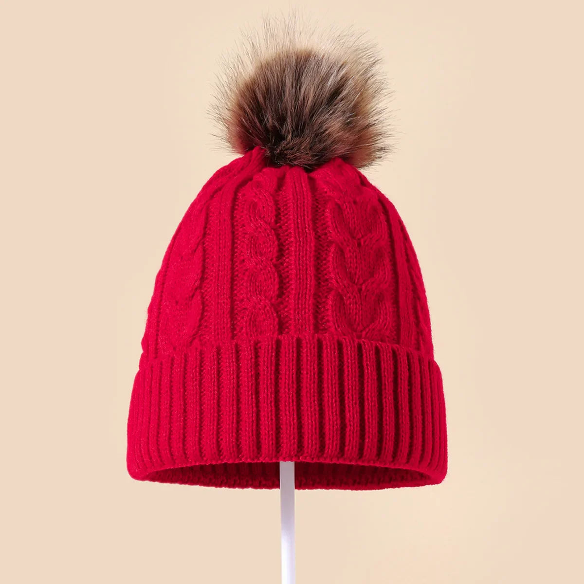 Soft Pom Pom Winter Beanie for Women