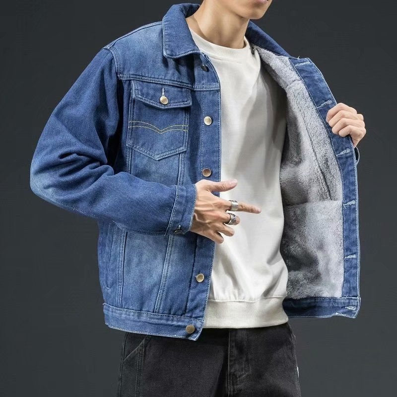 Heavy Wool-Lined Cordell Denim Jacket