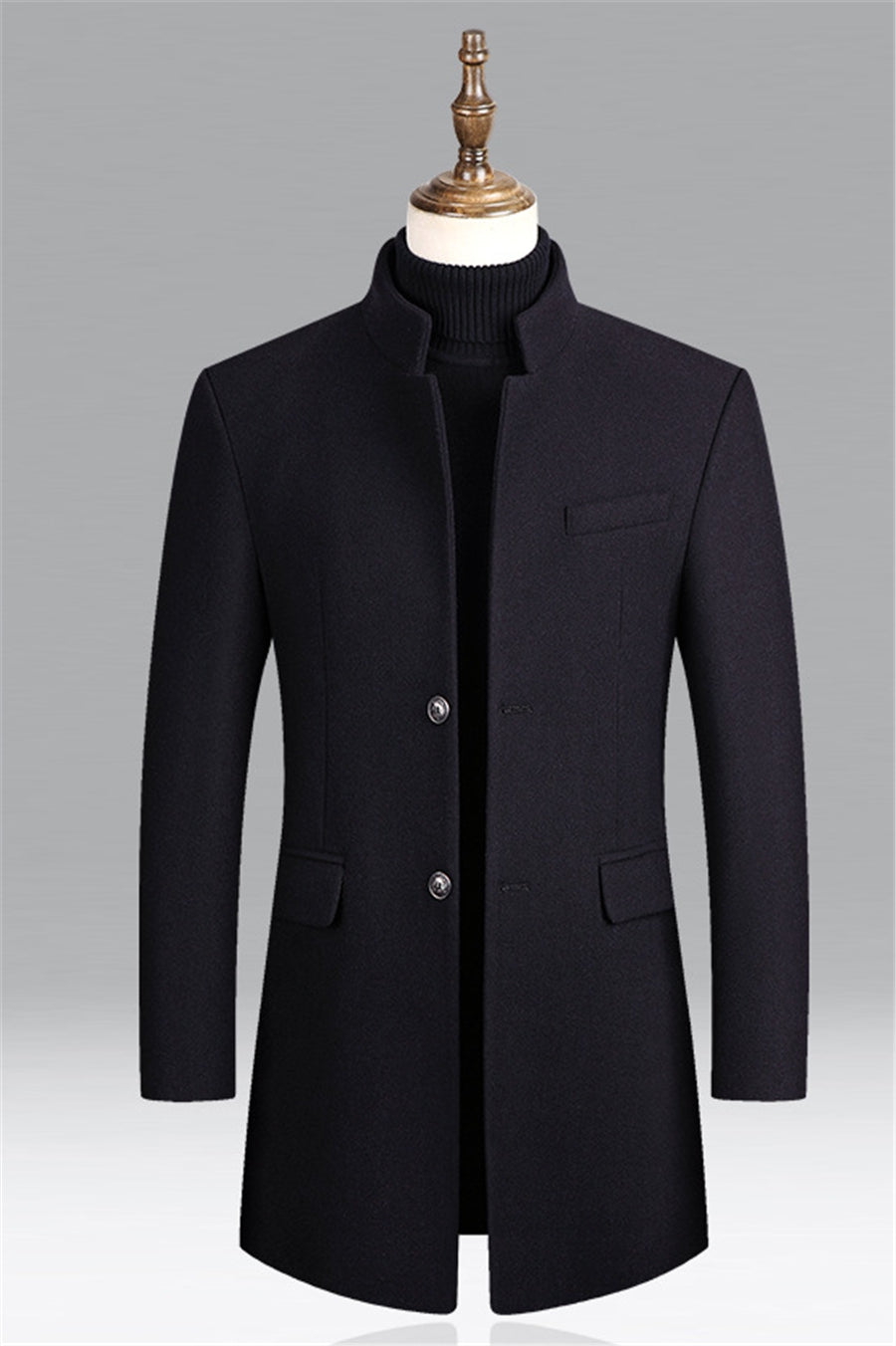 Classic Tailored Wool Overcoat