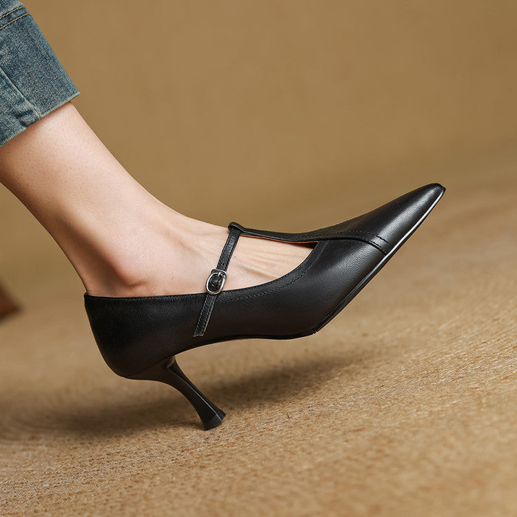Lorena Genuine Leather Heels