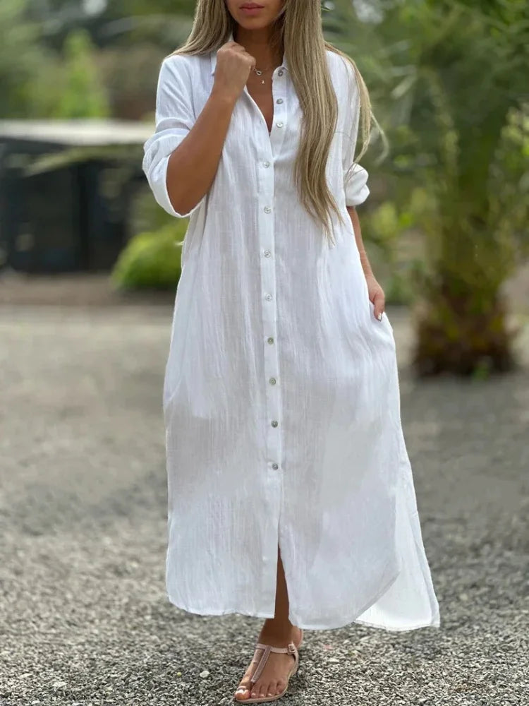 Chic Organic Cotton Summer Dress for Ladies