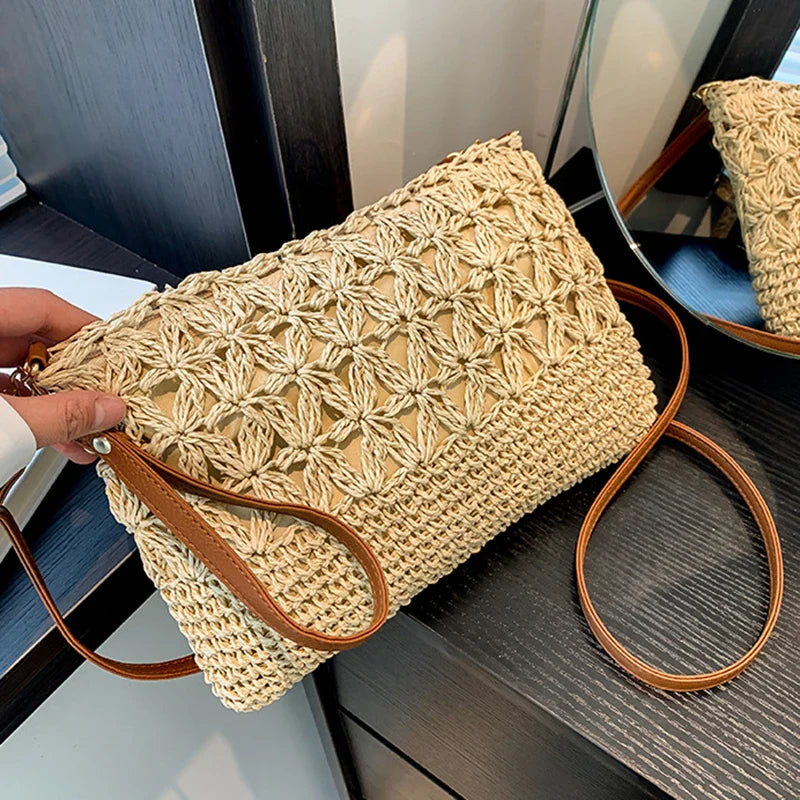 Chic Woven Crossbody Handbag - BritishElegance