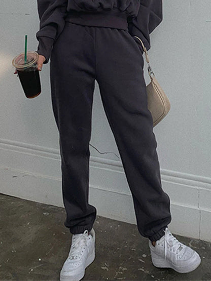 Warm Fleece Hoodie and Pant Set for Women