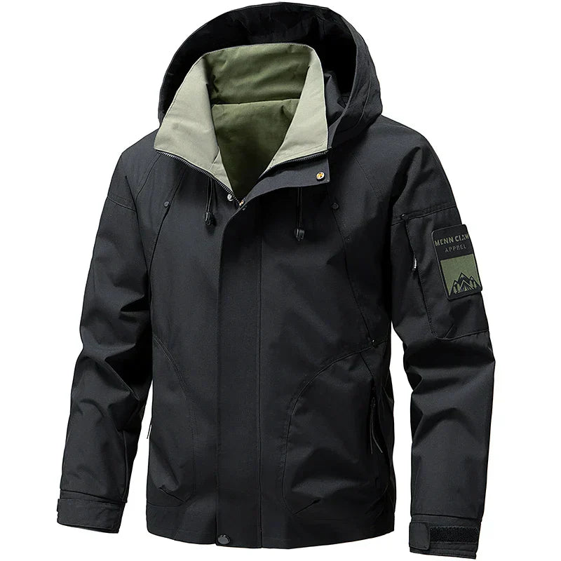Cevori Hooded Zip Enclosure Ski Jacket
