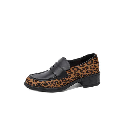 Brown Leather Slip On Shoes