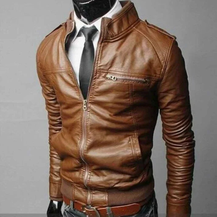 Stylish Brok Leather Jacket
