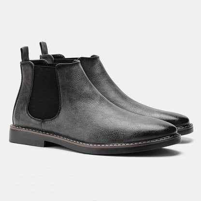 Retro Chelsea Boots Black Leather