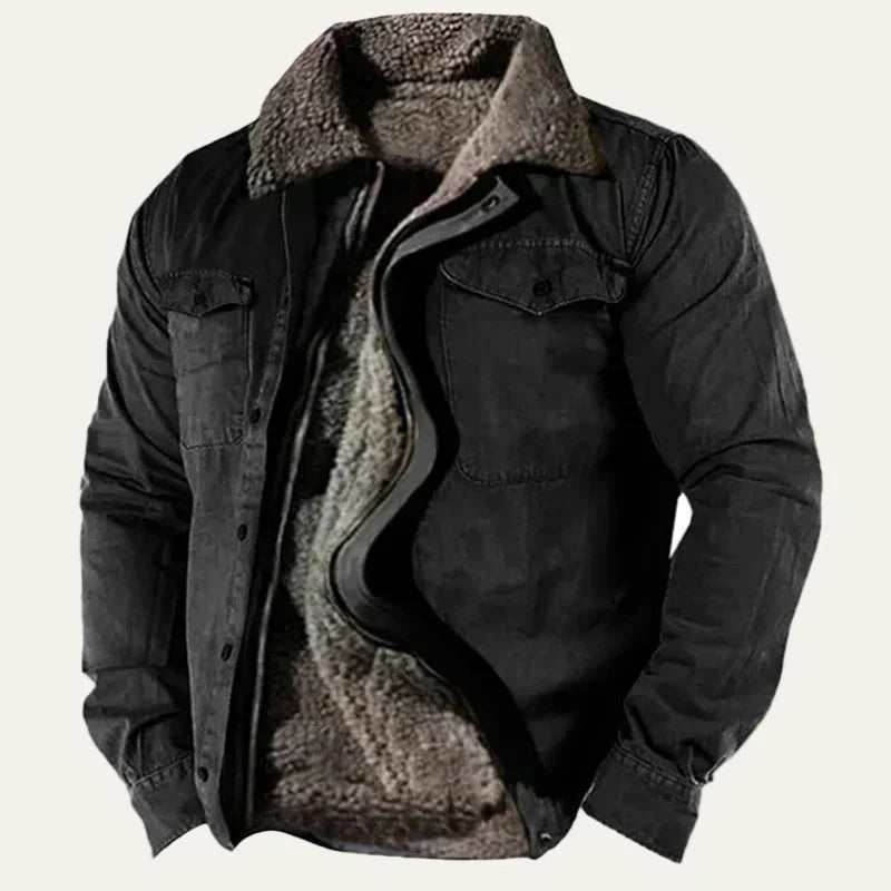 Men’s Field Jacket with Faux Fur Collar