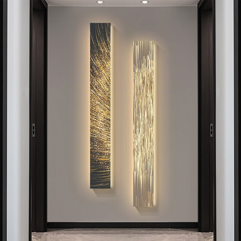 Rustic Fabric Panel Wall Light - BritishElegance