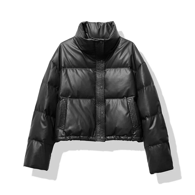 Women's Short Shine Puffer Coat