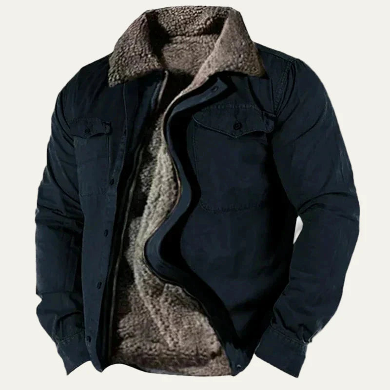 Men’s Field Jacket with Faux Fur Collar