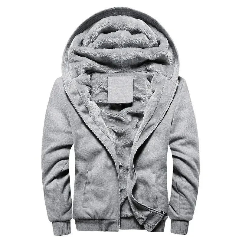 Cevori Hooded Design Fleece Quilted Jacket