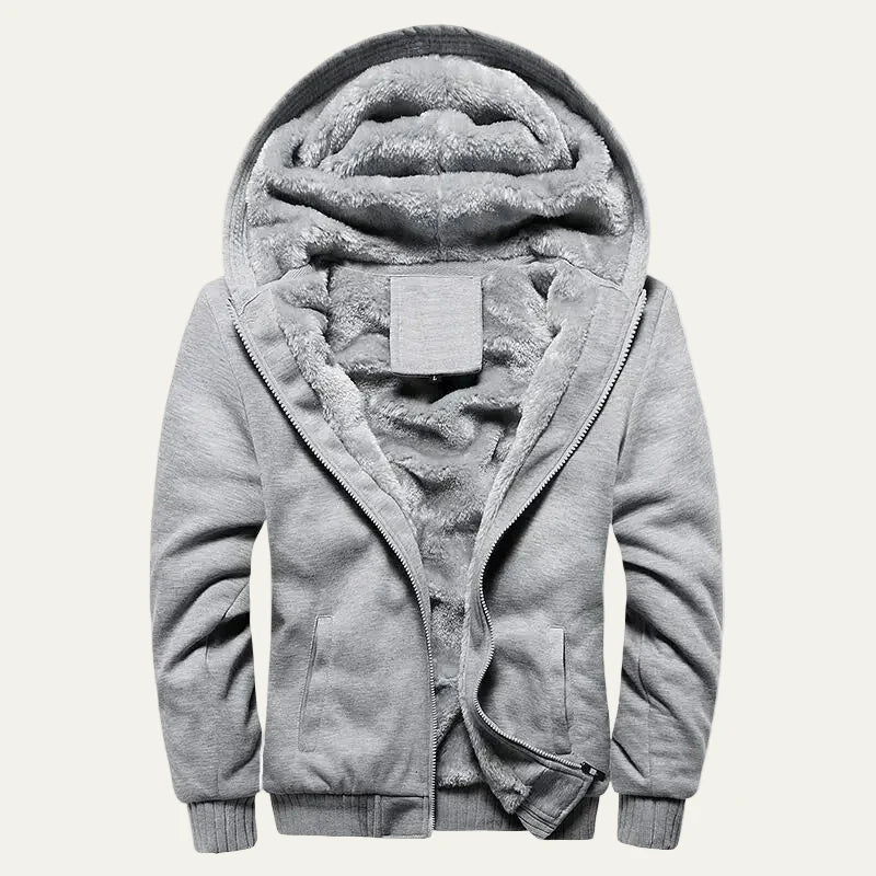 Men’s Thermal Fleece Lined Hooded Zip Jacket