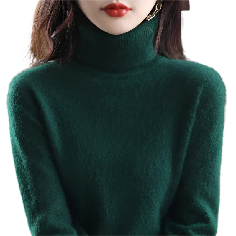 Soft 100% Cashmere Women's Turtleneck Sweater