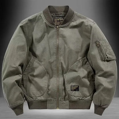 Casual Classic Cotton Bomber Jacket – Comfortable Street Style - BritishElegance