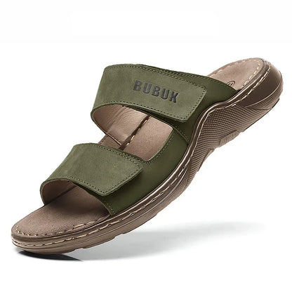 Real Leather Mens Water Shoes Slippers - BritishElegance