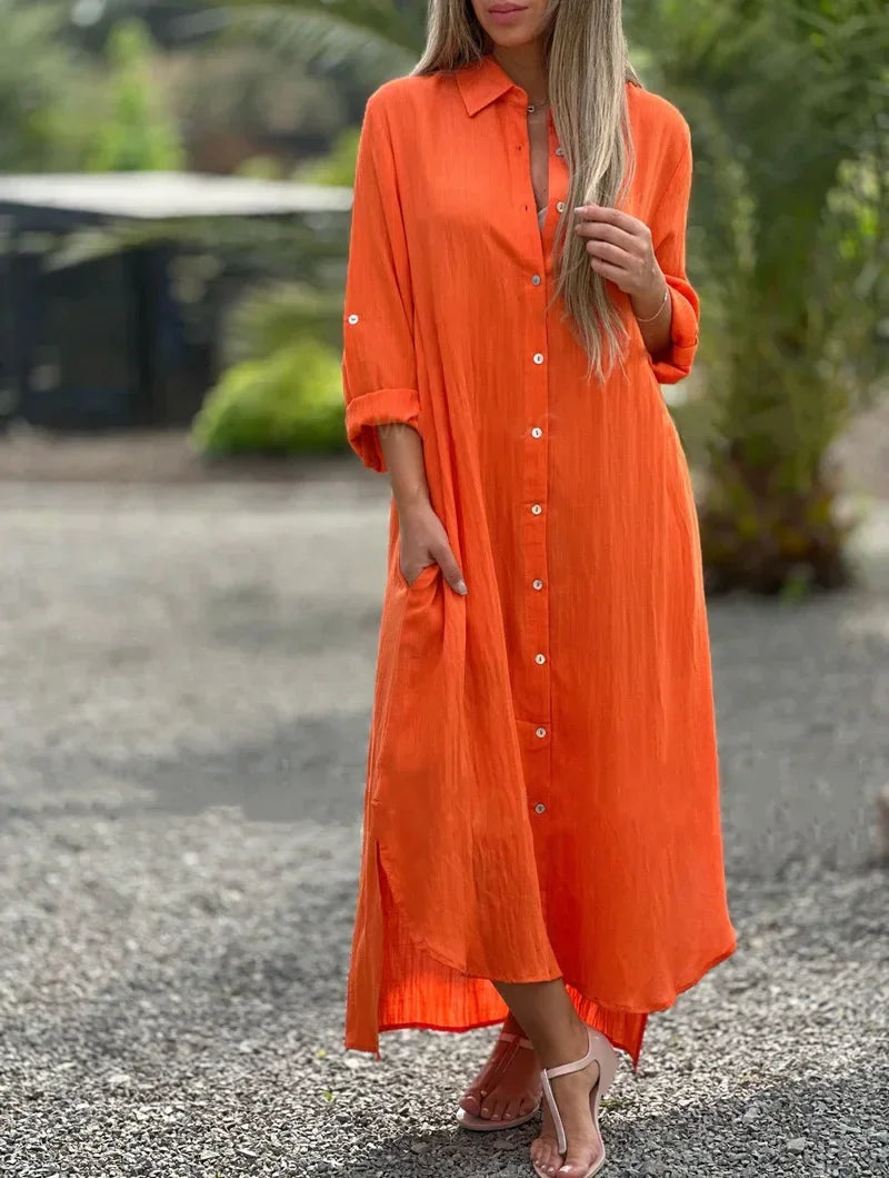 Chic Organic Cotton Summer Dress for Ladies