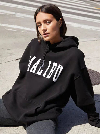 Classic Graphic Oversized Hooded Sweatshirt - BritishElegance