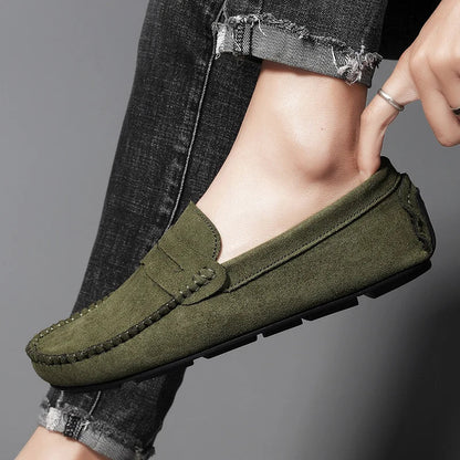 Comfortable Leather Slip-On Loafers - Men's Classic Casual Shoes - BritishElegance