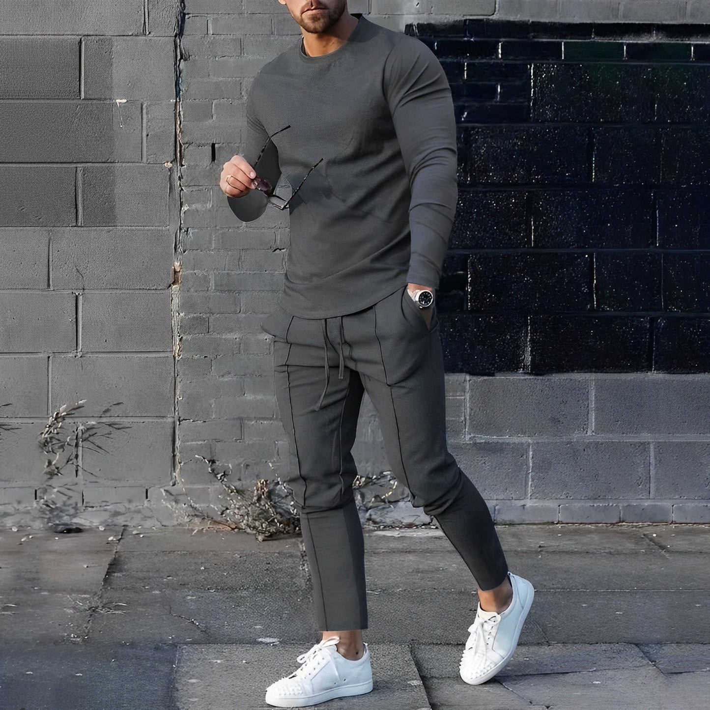 Comfortable 2-Piece Tracksuit Set for Men
