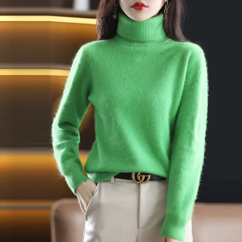 Soft 100% Cashmere Women's Turtleneck Sweater - BritishElegance