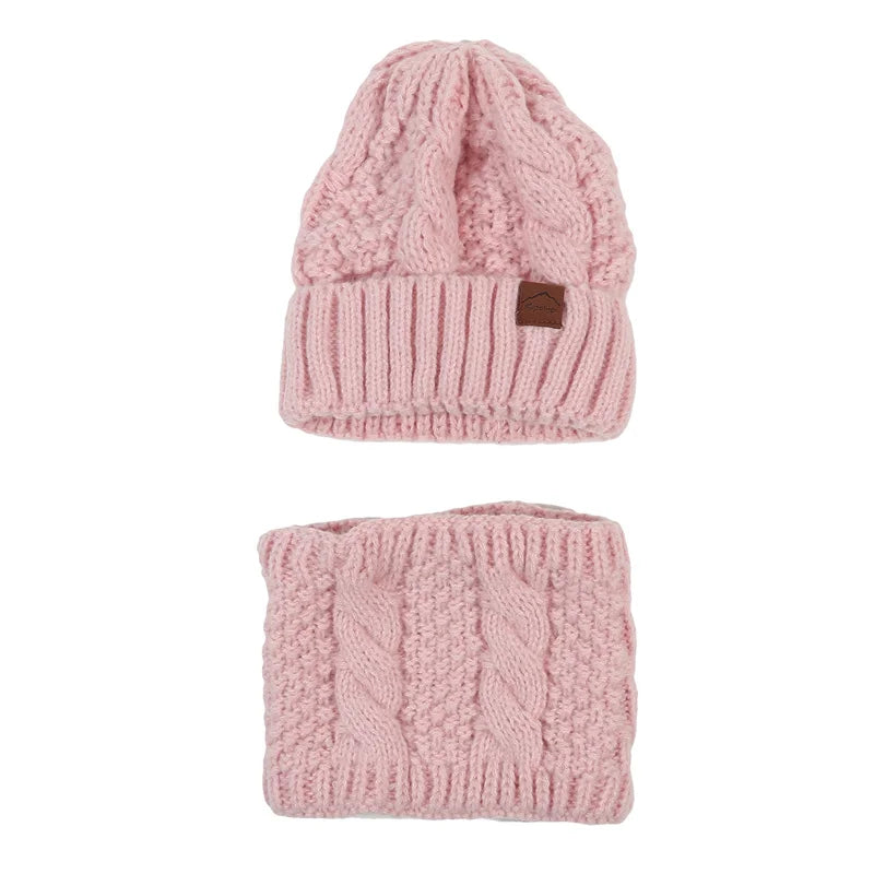 Warm Women's Knit Hat and Scarf Gift Set