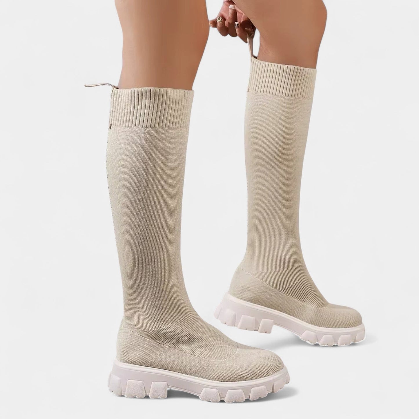 Comfy Women's Knee High Boots - Thick Heel, Easy Slip-On