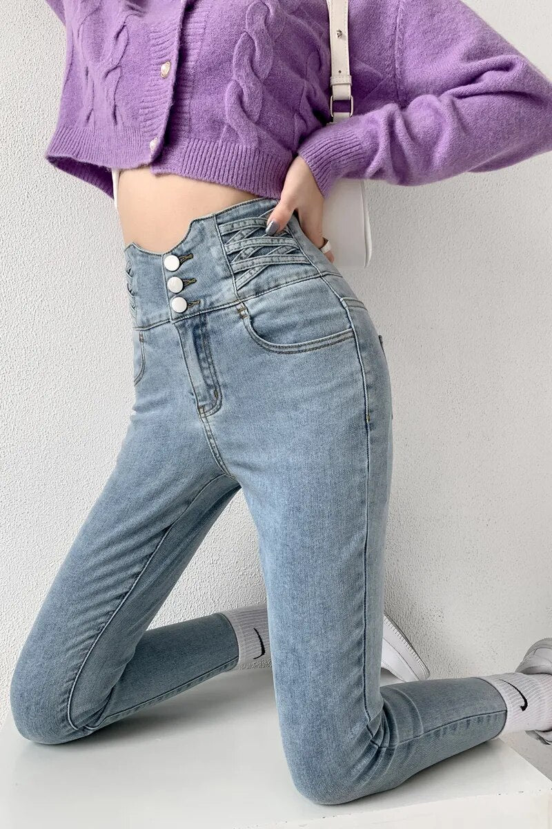 Women's Slim Fit High Waist Lift Jeans