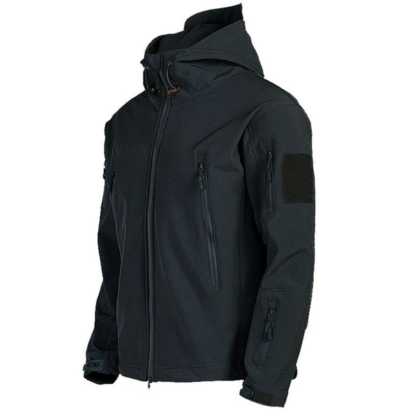 Warm Waterproof Mens Coat With Button Neck - BritishElegance