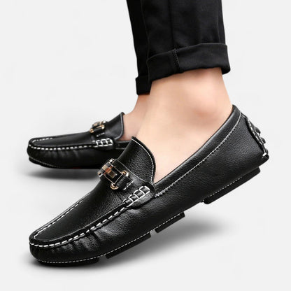 Men’s Leather Horse Bit Driving Loafers