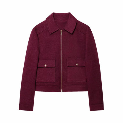 Warm Women's Parka Jacket with Pockets