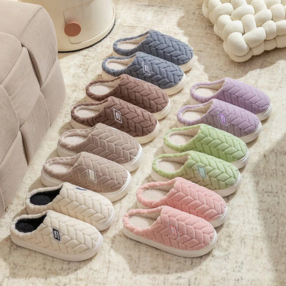 Cozy Women's Fleece Indoor Slippers with Grip Soles - BritishElegance