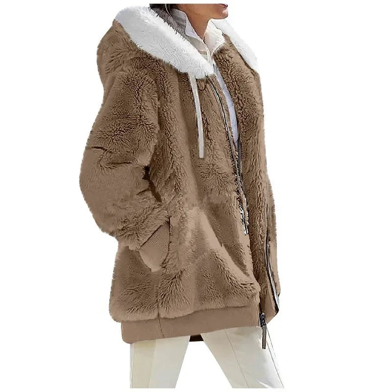 Ladies' Cozy Zip Up Fleece Coat