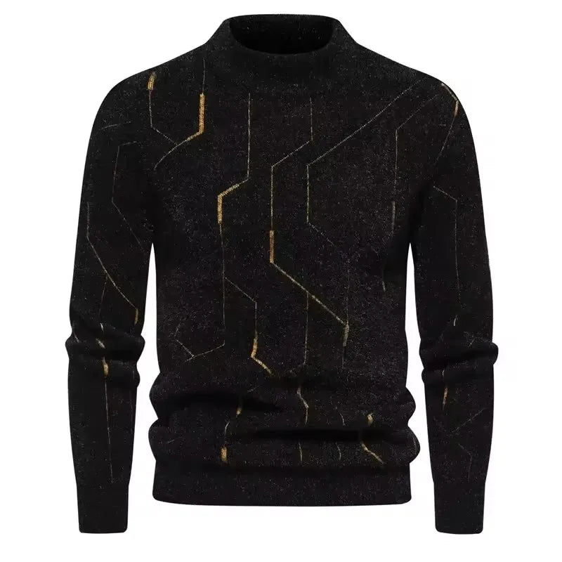 Fake Fur Crew Neck Sweater Men