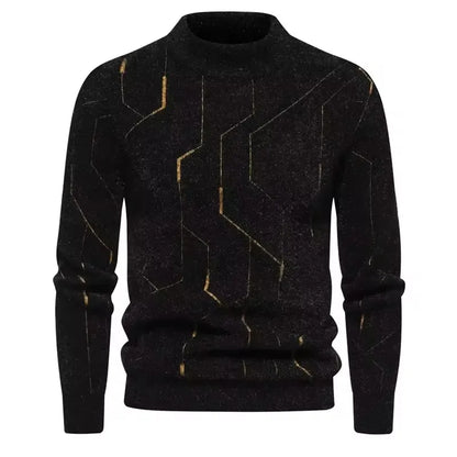Fake Fur Crew Neck Sweater Men