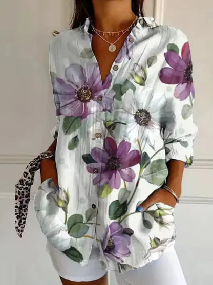 Beautiful Flower Women's Blouse Shirt